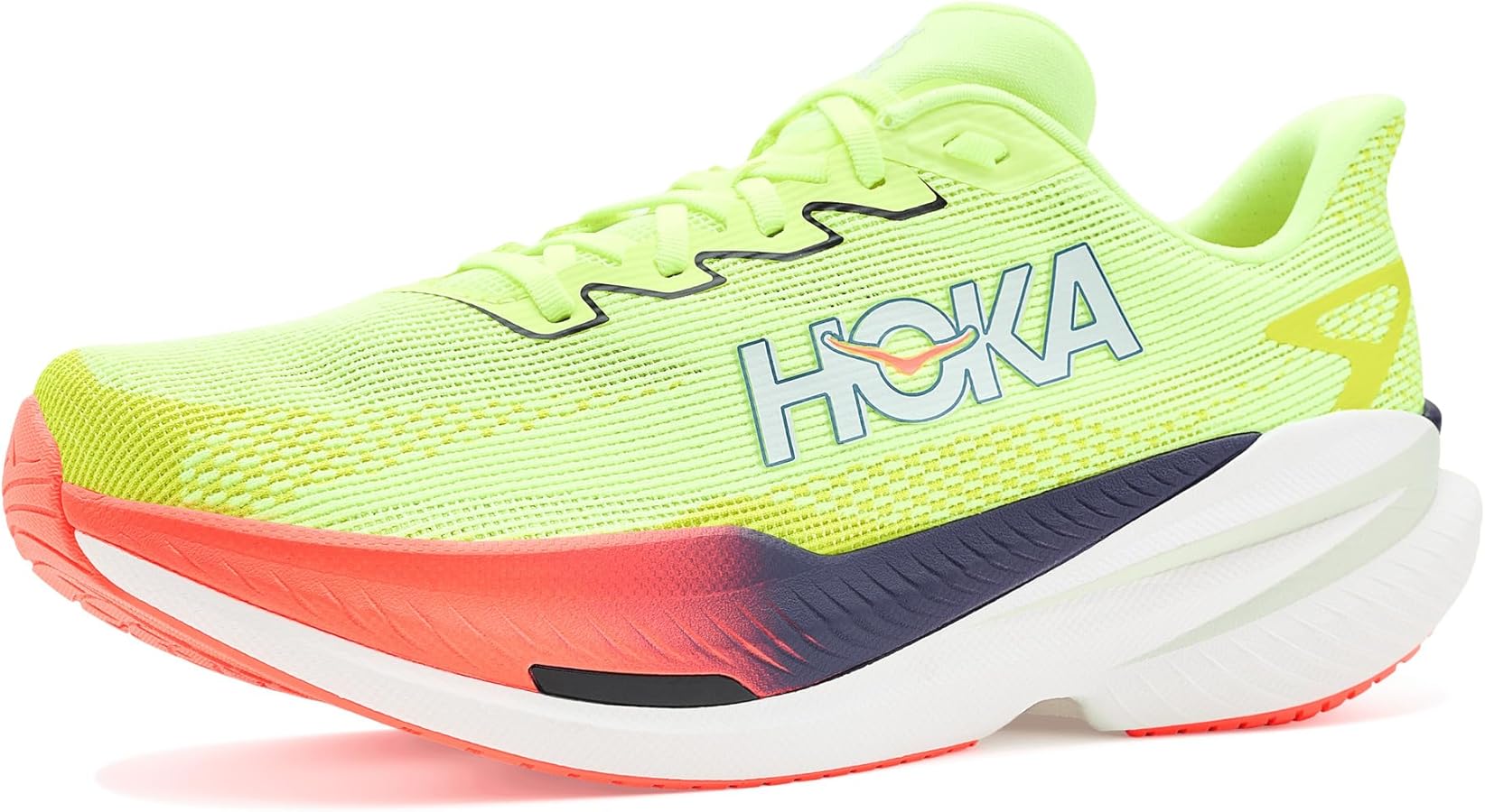 Amazon | Hoka メンズ マッハ X 3, ネオンゆず/イカ墨, 7 | ランニング